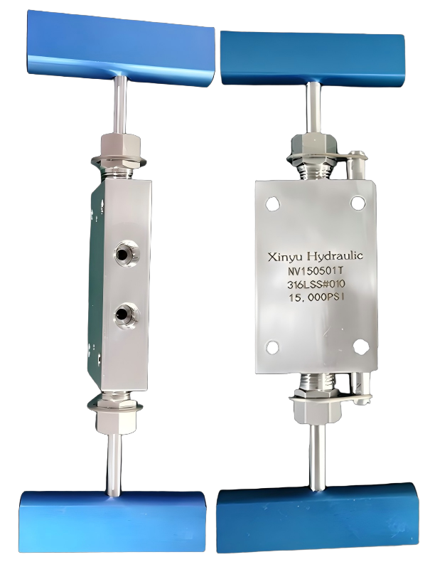 三通型一進兩出雙控高壓手動針閥